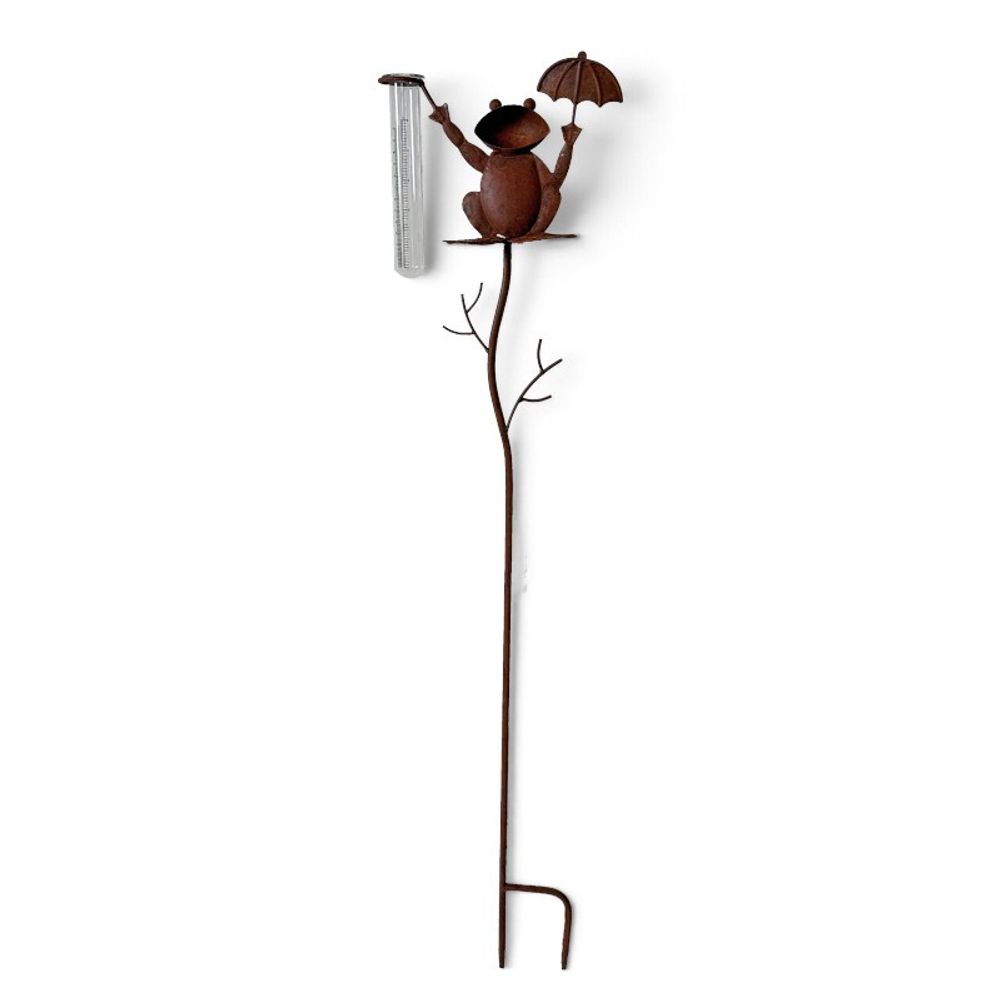 Pluviomètre grenouille parapluie 22x12x100cm