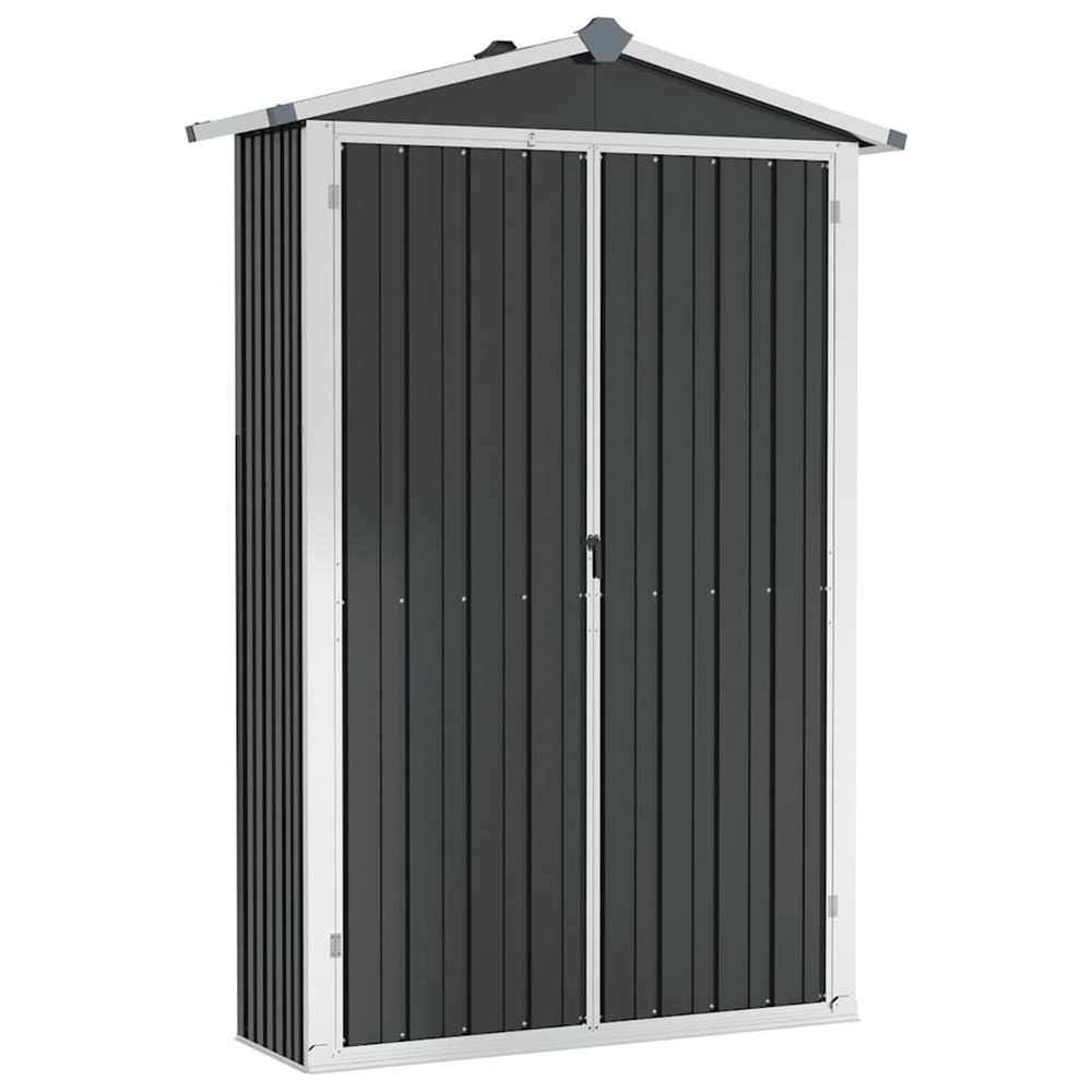 Abri de jardin anthracite 116x45x175 cm acier galvanisé