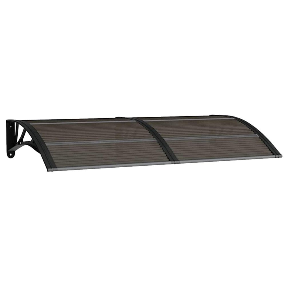 Auvent de porte noir 150x75 cm polycarbonate