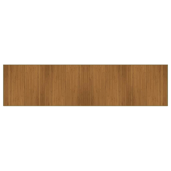 Tapis rectangulaire marron 100x400 cm bambou