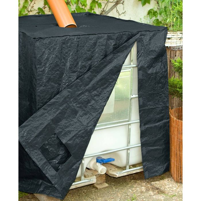 Bache Pour Cuve IBC 1000L, Bâche Recuperateur D Eau De Pluie Avec Film Transparent Anti Uv Anti Poussiere Bache Couvercle Housse De Protection Cuve Noir 116 X 100 X 120 Cm 92961427 Bache Pour Cuve IBC 1000L, Bâche Recuperateur D Eau De Pluie Avec Film Transparent Anti Uv Anti Poussiere Bache Couvercle Housse De Protection Cuve Noir 116 X 100 X 120 Cm 92961427