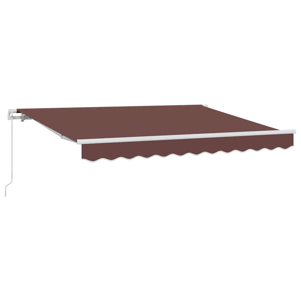 Auvent rétractable marron 300 x 200 cm tissu
