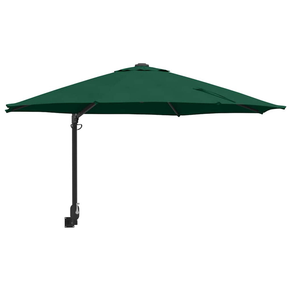 Parasol de jardin vert 248 x 248 x 148 cm polyester et acier