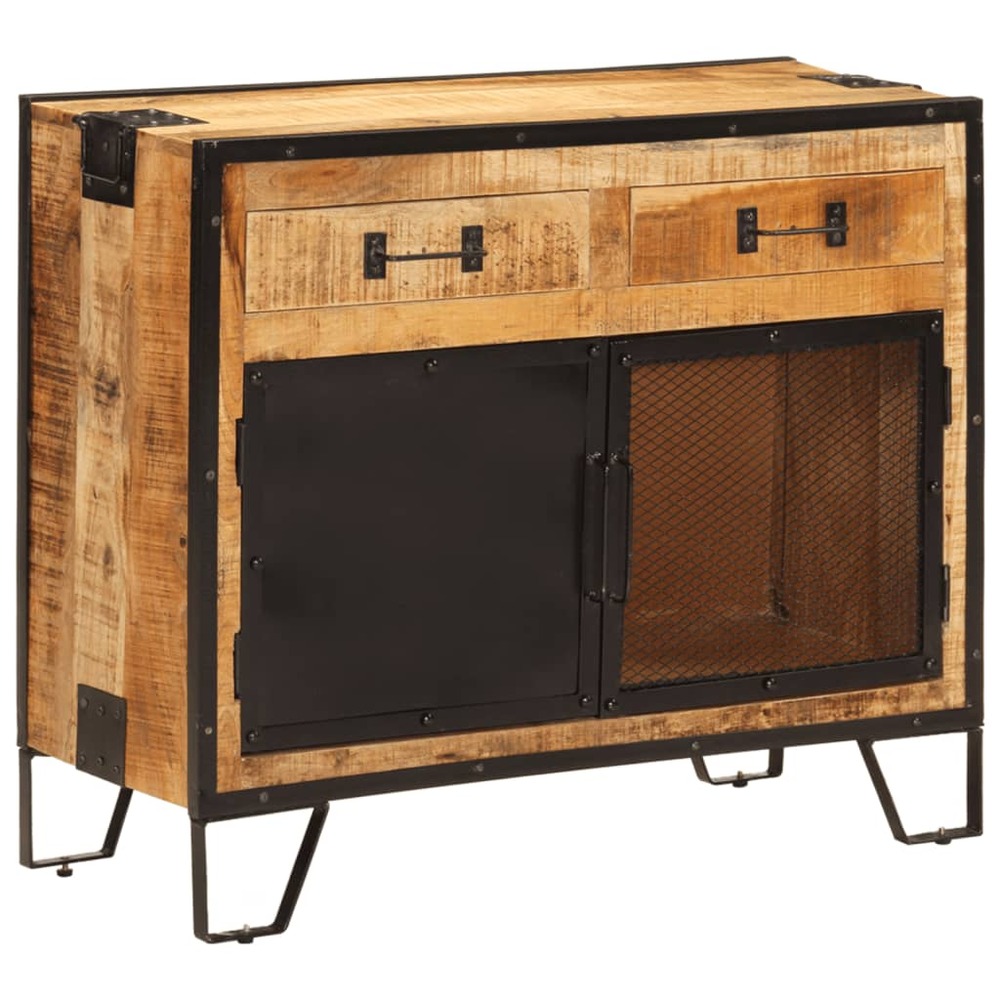 Buffet bahut commode armoire meuble de rangement organisateur cuisine salle de séjour salon 80 x 31 x 66 cm bois de manguier