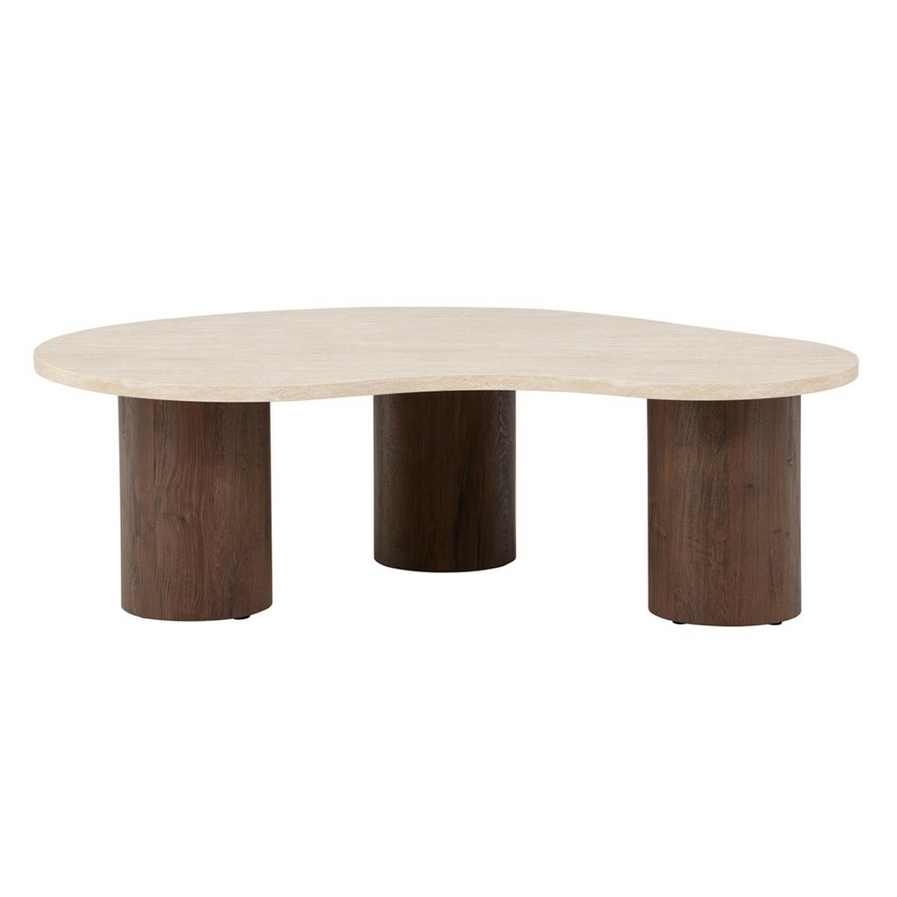 Table basse effet travertin 