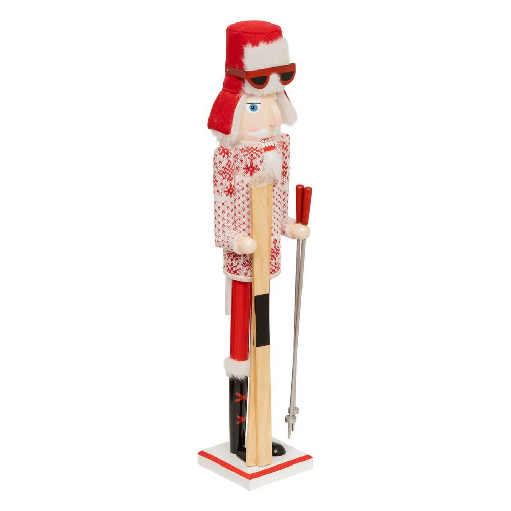 Casse-noisette skieur h. 60 cm