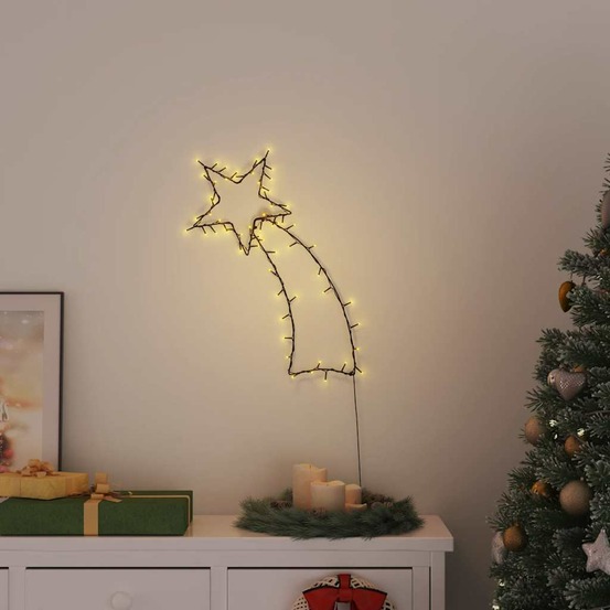 Lumières de noël silhouette d'étoile filante 80 led