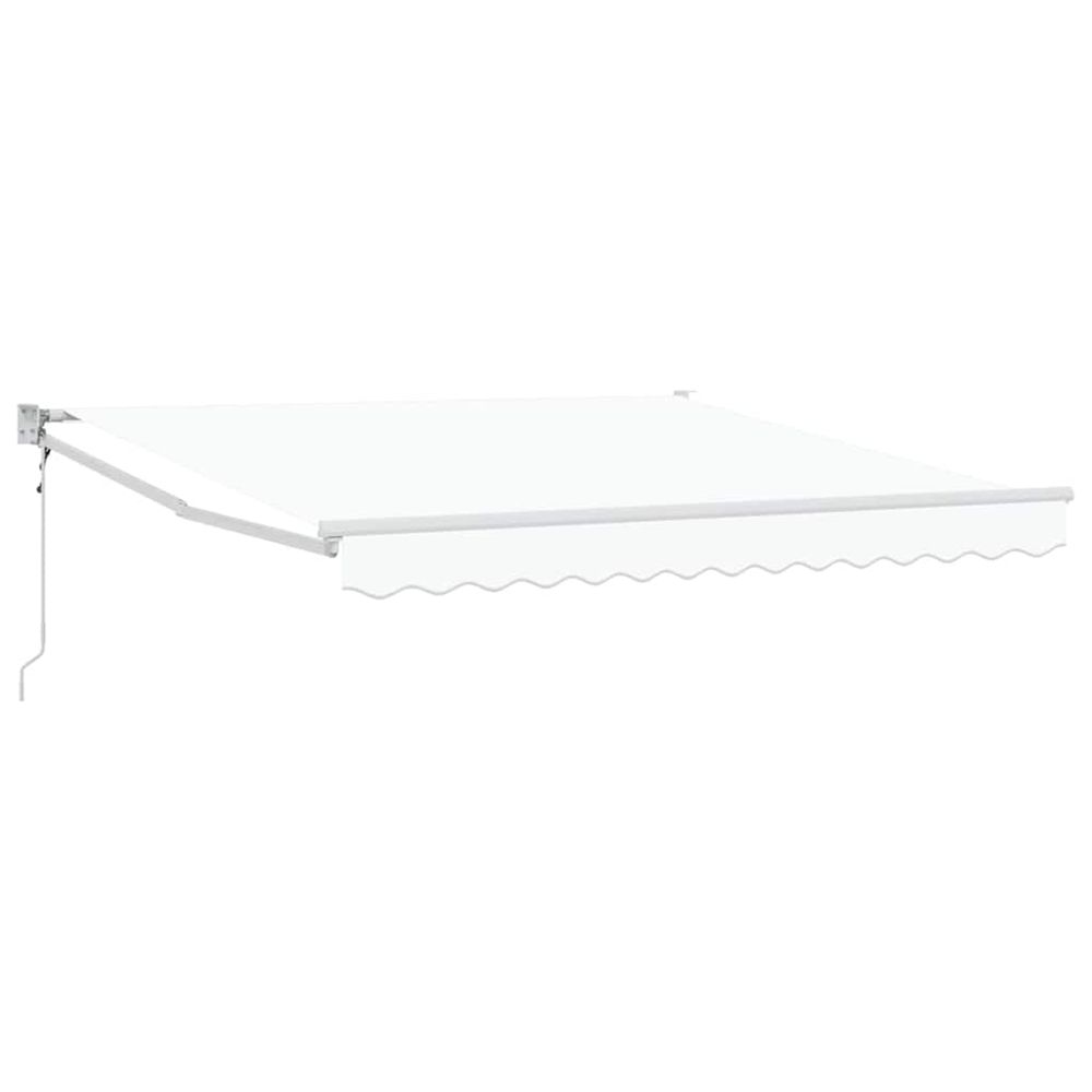Auvent rétractable blanc 350 x 250 cm polyester et métal