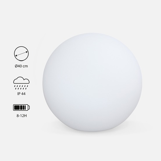 Boule led – sphère décorative lumineuse, blanc chaud, commande à distance