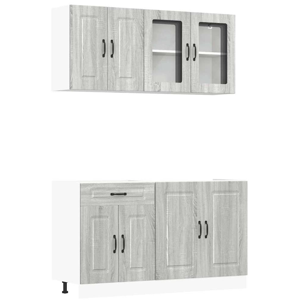 Ensemble d'armoires de cuisine 4 pcs kalmar bois d'ingénierie