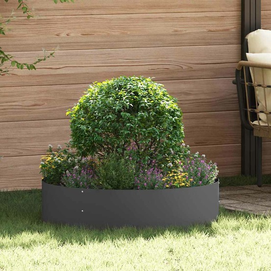 Anneau de jardinière 5 pcs noir 80 x 80 x 20 cm