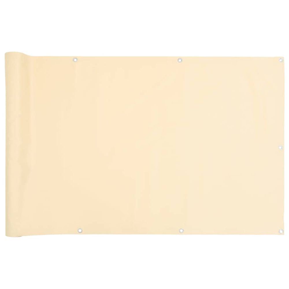Écran d'intimité de balcon crème 300x120 cm pvc