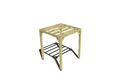 Pergola bois • 2m x 2m • indépendante • sens largeur • livraison comprise