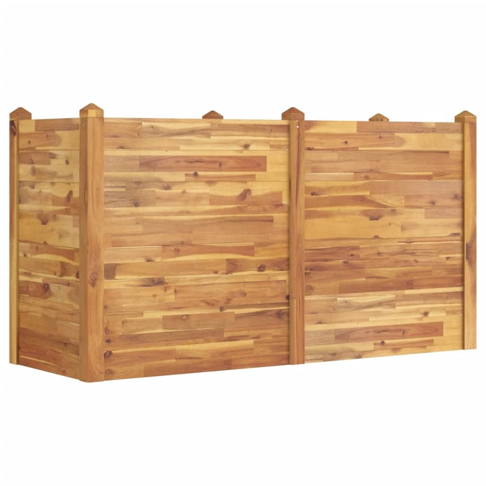 Lit surélevé de jardin 160x60x84 cm bois massif d'acacia