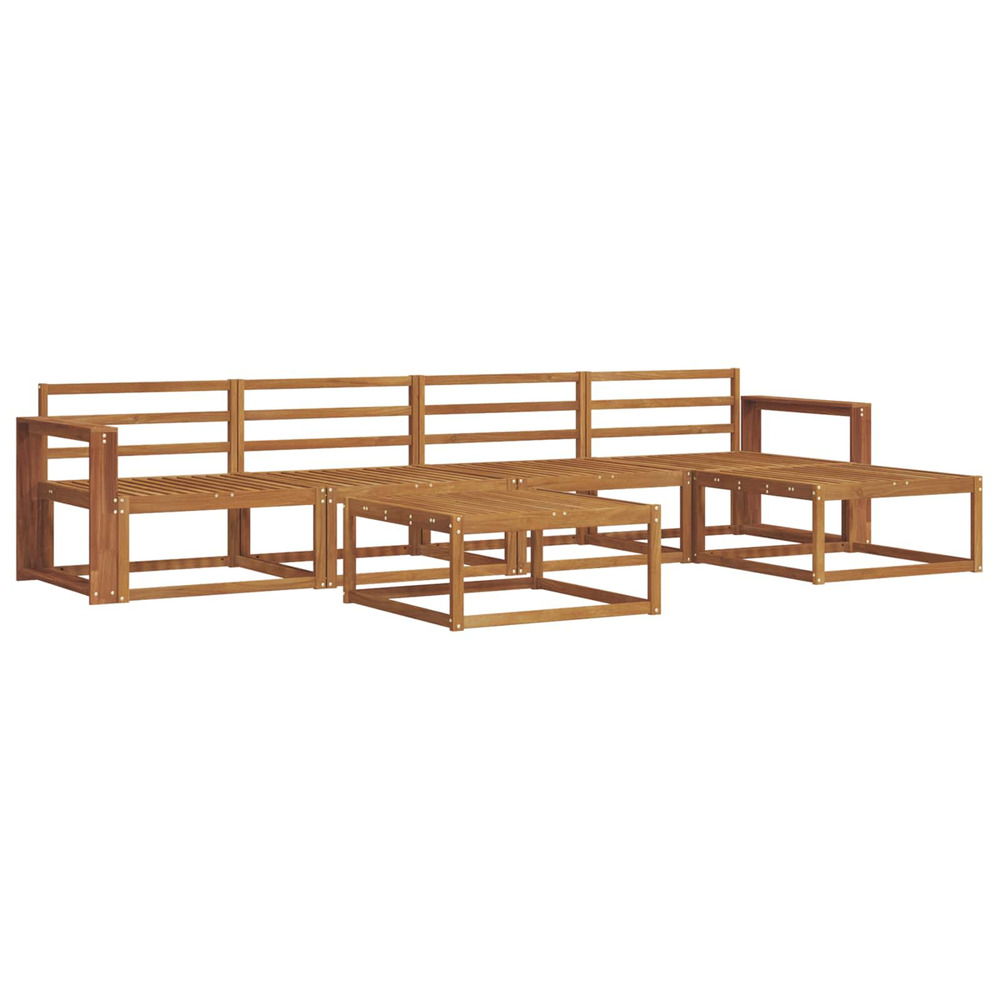 Ensemble de canapés d'extérieur 6 pcs naturel