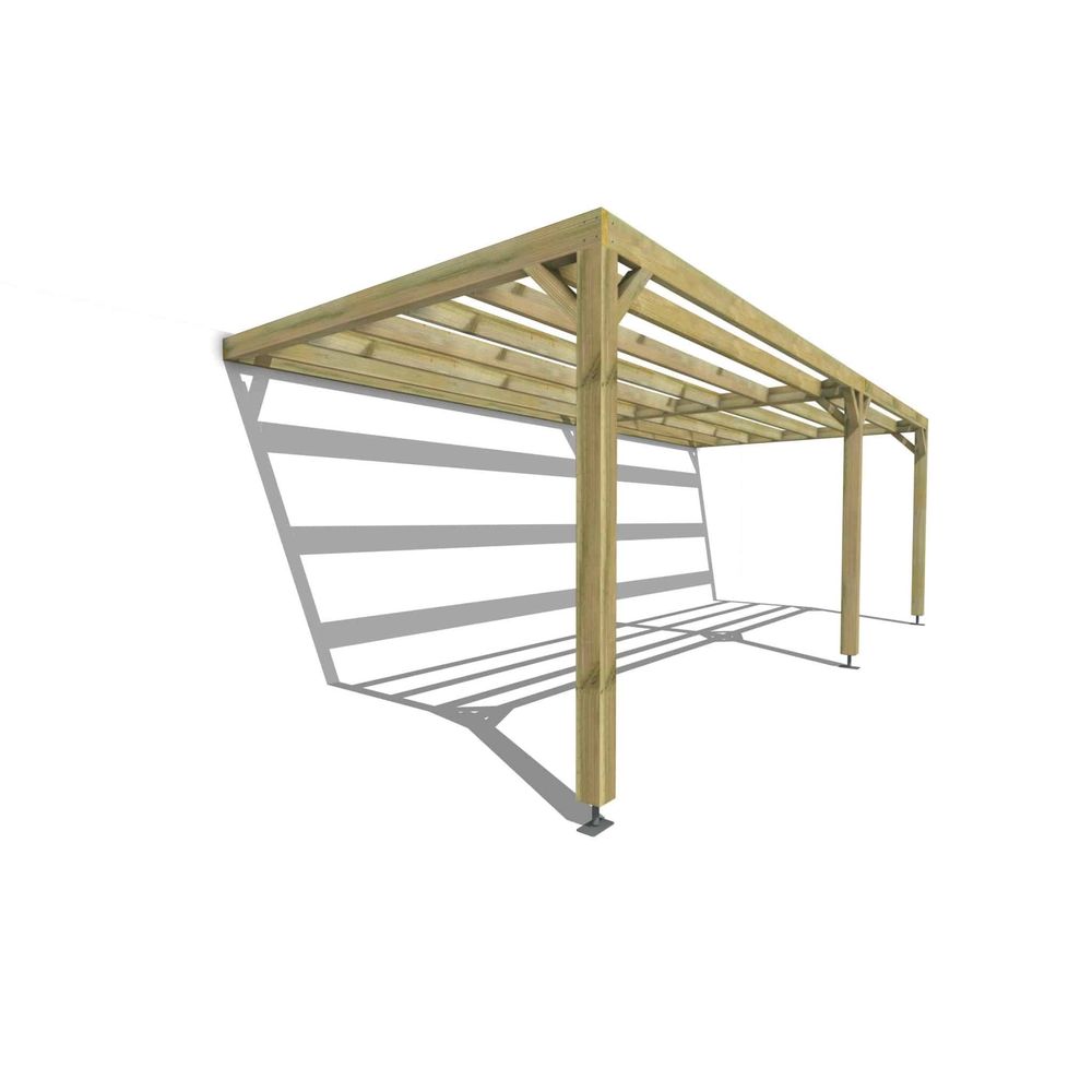 Pergola bois • 7m x 3m • adossée • sens largeur • livraison comprise