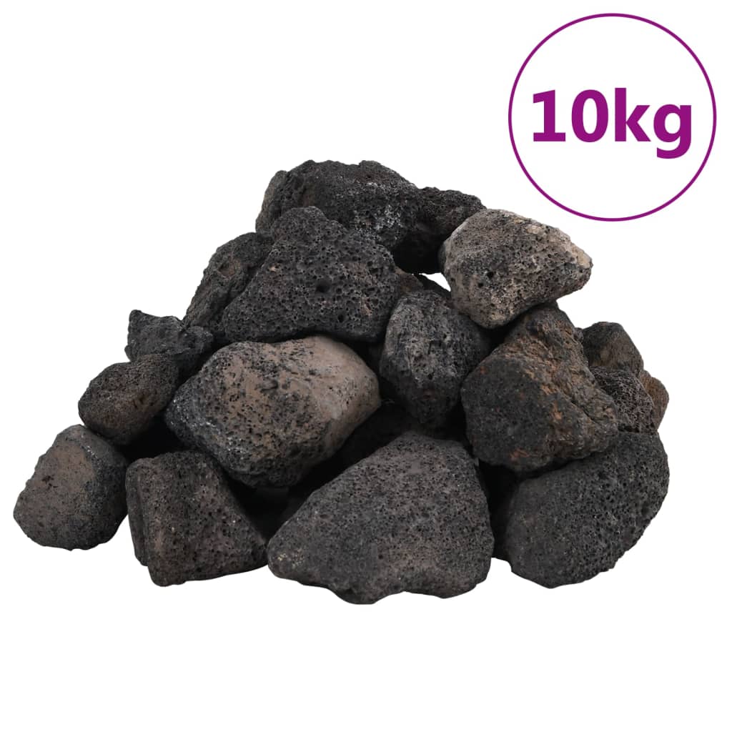 Roches volcaniques 10 kg noir 5-8 cm