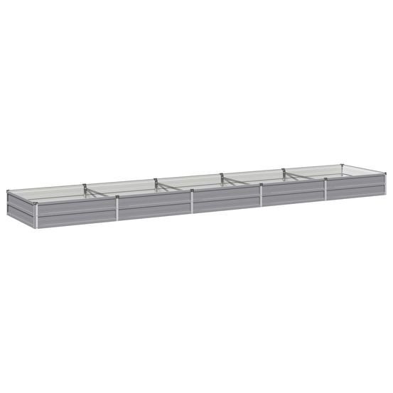 Jardin surélevé gris 400 x 80 x 24 cm acier laminé à froid