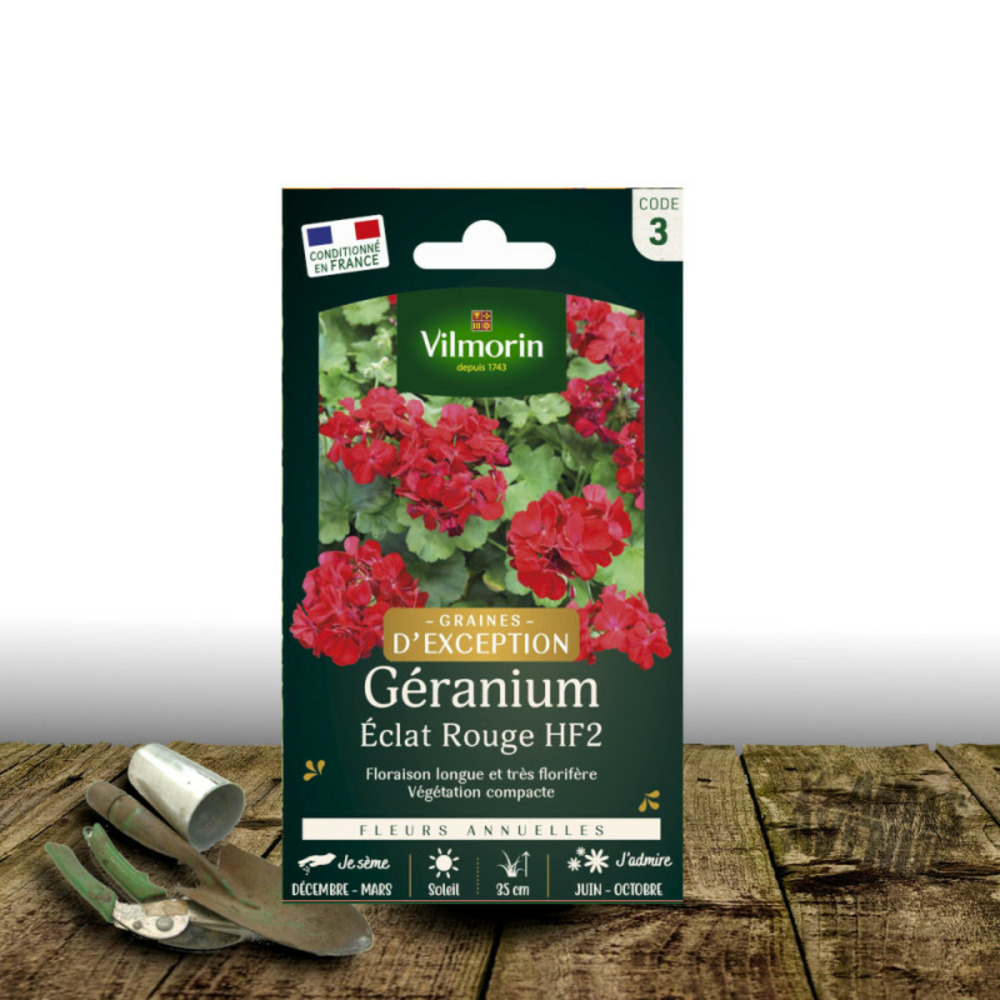 Graines de geranium eclat rouge - vilmorin sachet