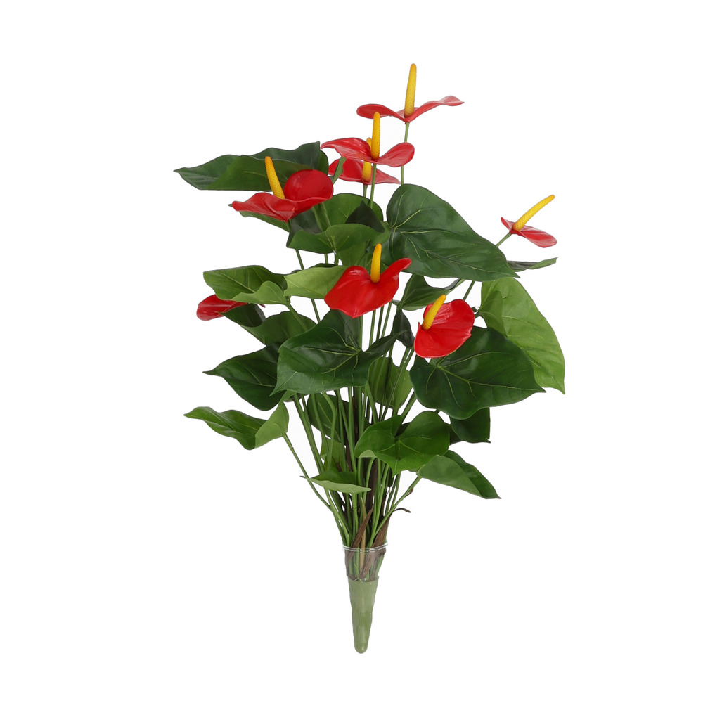 Bouquet d'anthurium artificiel 60 cm rouge