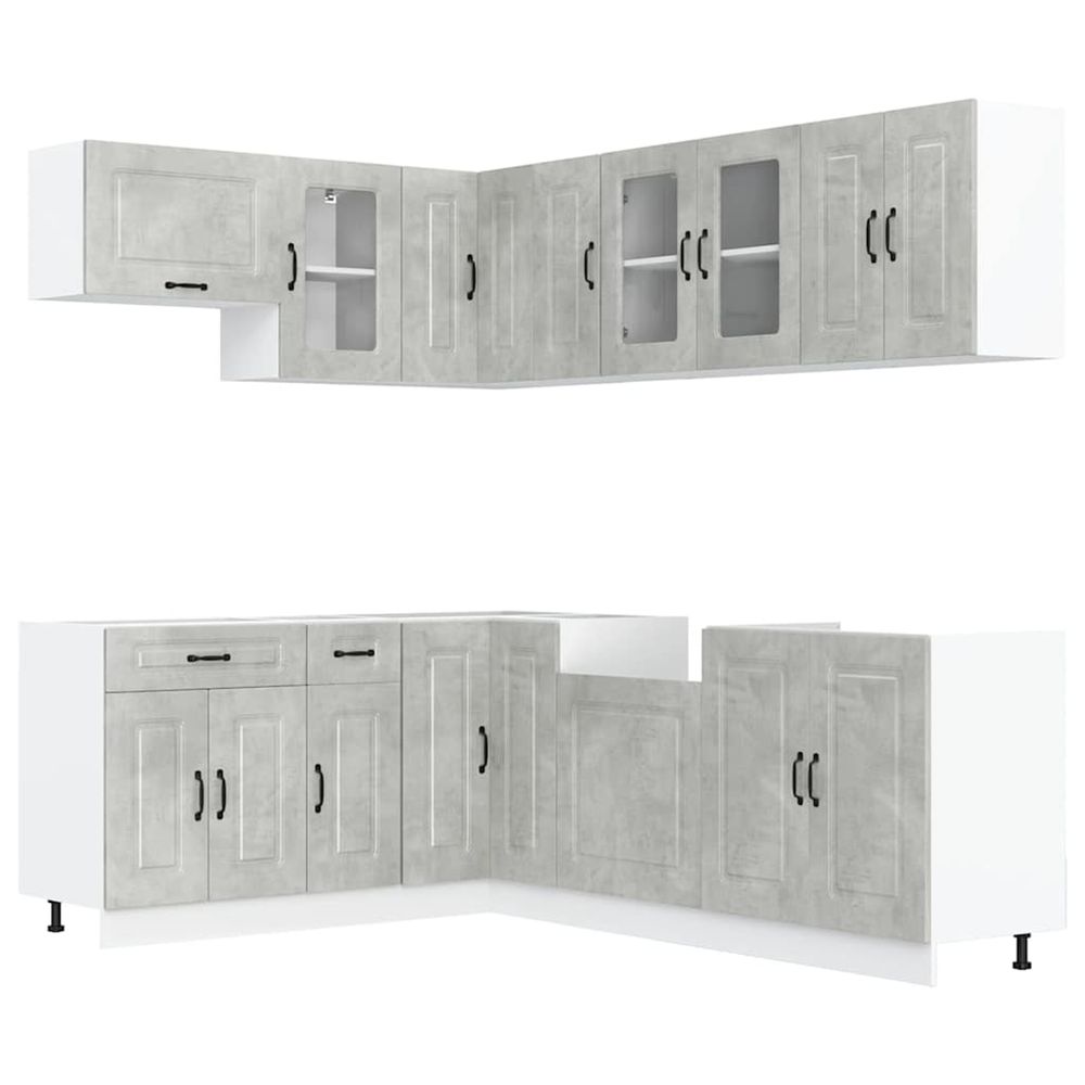 Ensemble d'armoires de cuisine 11 pcs kalmar bois d'ingénierie