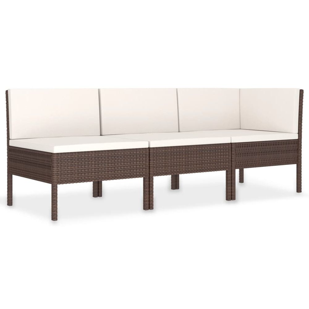 Salon de jardin 3 pcs avec coussins