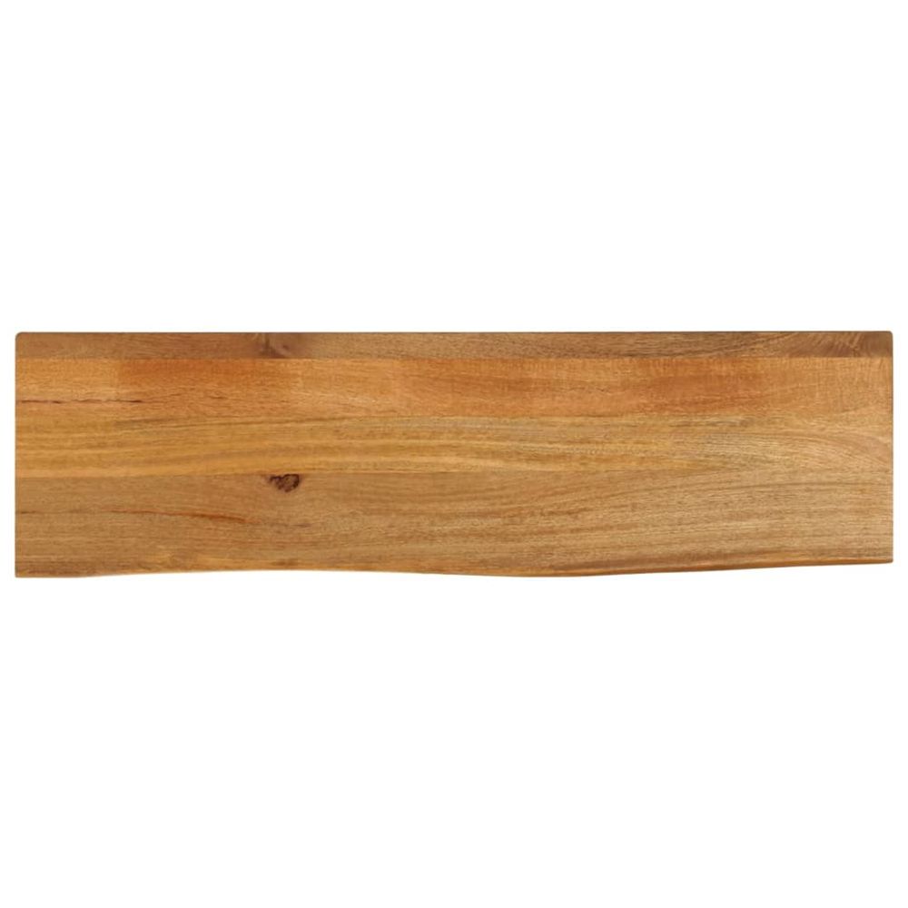Dessus de table à bord vivant 120x30x3,8cm bois massif manguier