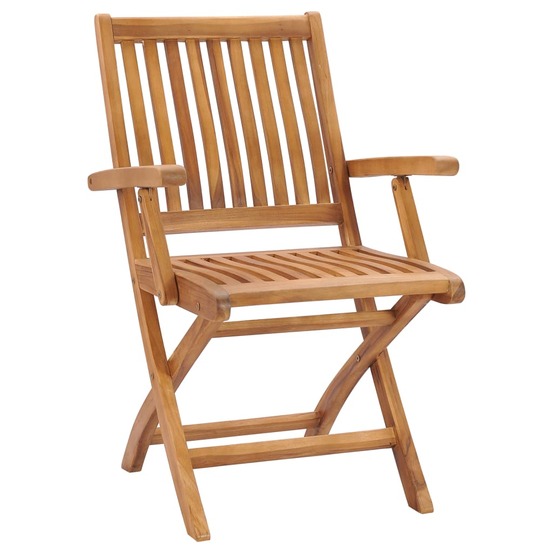 Chaises de jardin pliables lot de 2 bois de teck massif