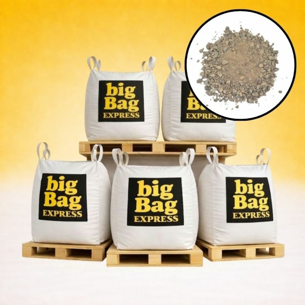 Pack 5 x big bag de +/- 1,5t sable à tranchée gris ø 0/6 mm - livraison premium