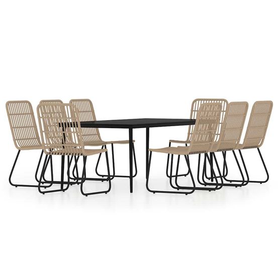 Ensemble à manger de jardin 9 pcs chêne