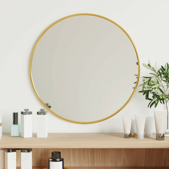 Miroir mural doré ø 40 cm rond