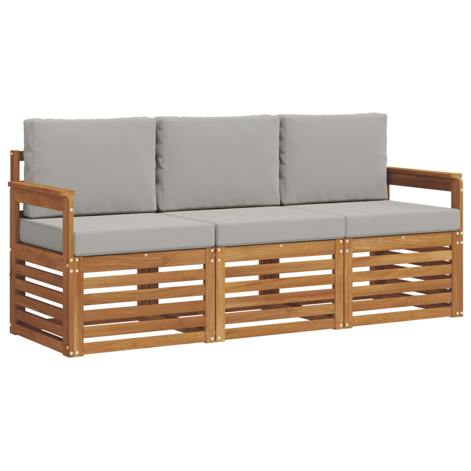 Ensembles de canapés avec coussin 3 pcs gris naturel et clair