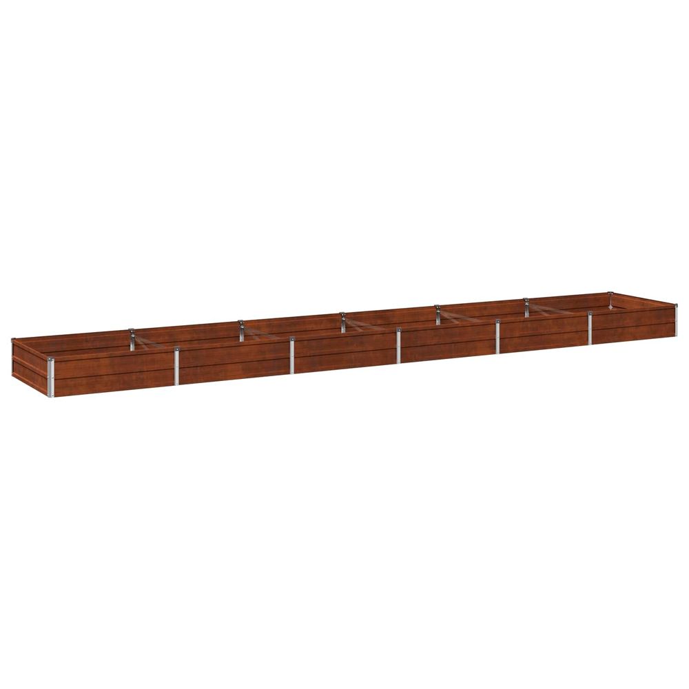 Jardin surélevé rouillé 480 x 80 x 24 cm corton