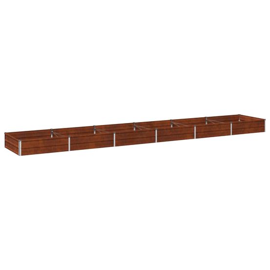 Jardin surélevé rouillé 480 x 80 x 24 cm corton
