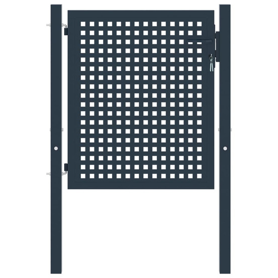 Portail de clôture anthracite 102x75 cm acier