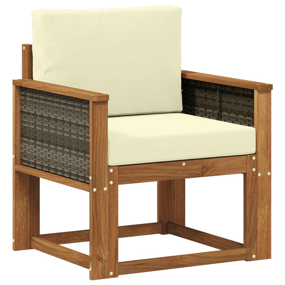 Sofa de milieu extérieur bois d'acacia massif naturel