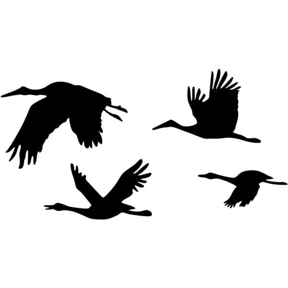 Décoration murale en métal oiseaux cigognes