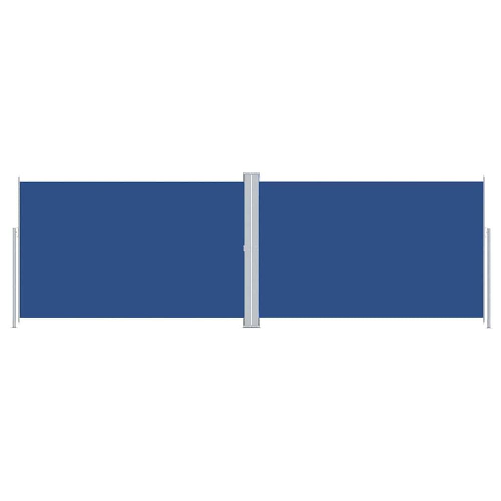 Auvent latéral rétractable bleu 220x600 cm