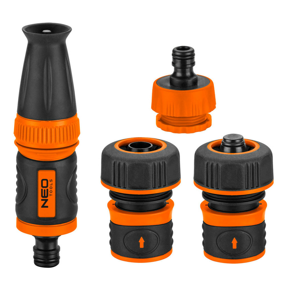 Kit 3/4 avec pulvérisateur droit, robinets et raccordement au robinet - neo tools