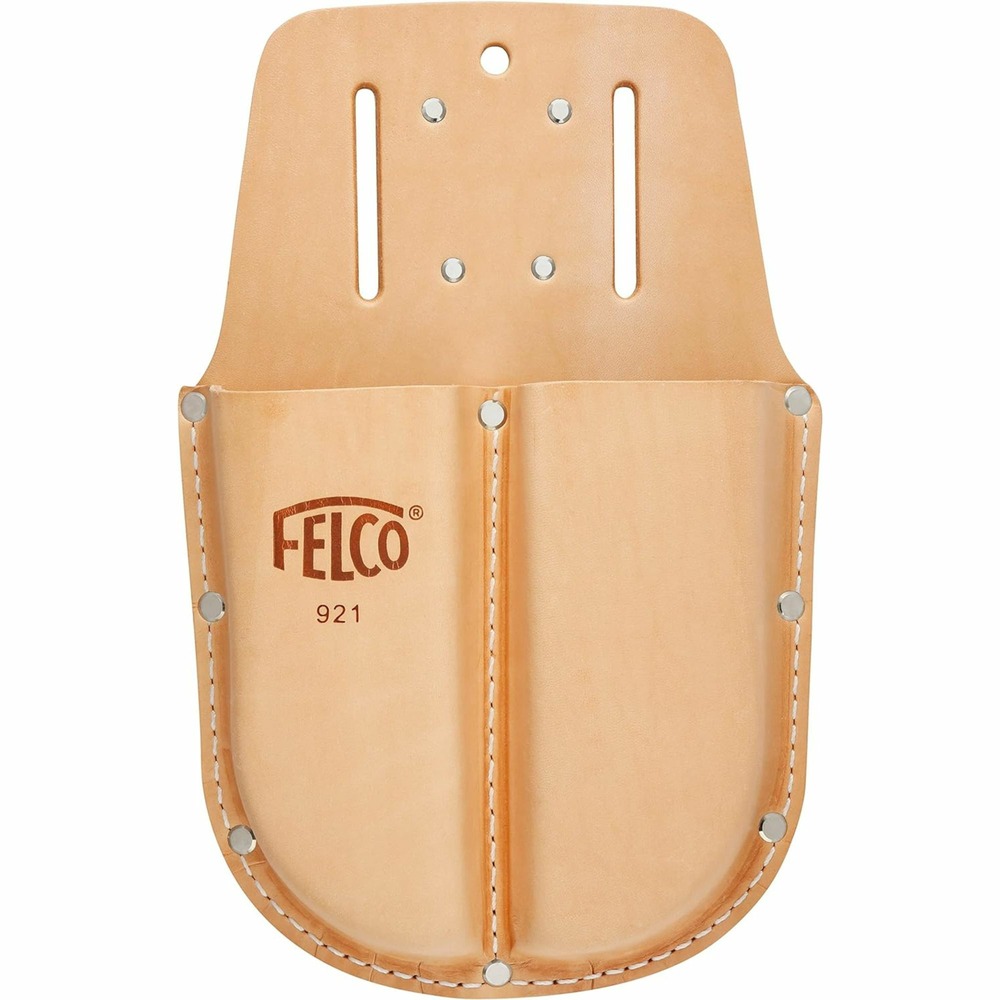 Felco double étui n° 921 (étui pour deux sécateurs, en cuir, holster incluant boucle + clip pour fixation à la ceinture, 25x16 cm)