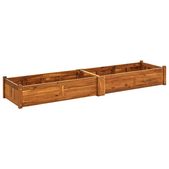 Lit surélevé de jardin bois d'acacia 200x50x25 cm