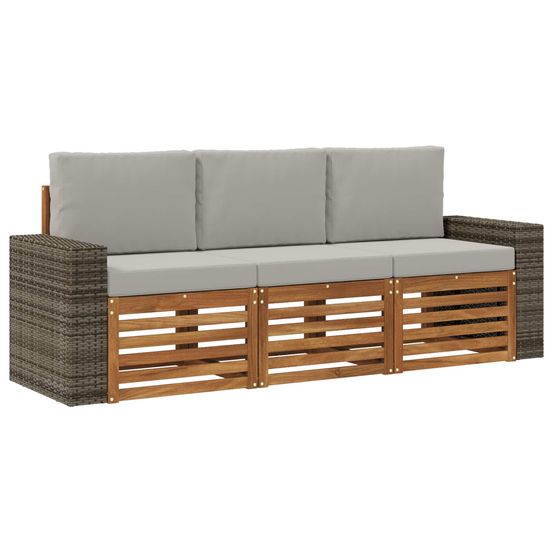 Ensembles de canapés 3 pc bois d'acacia massif