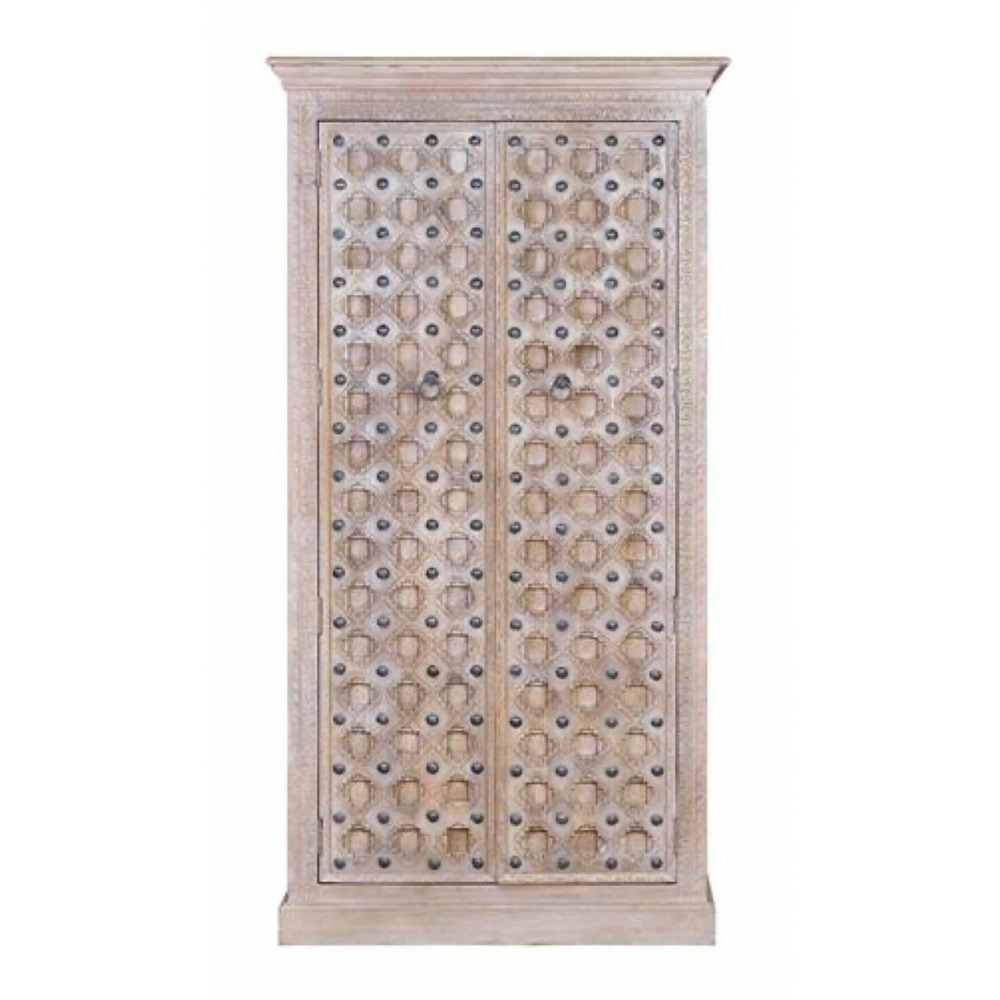 Armoire bois-fer blanc - yzaline décoration d'autrefois