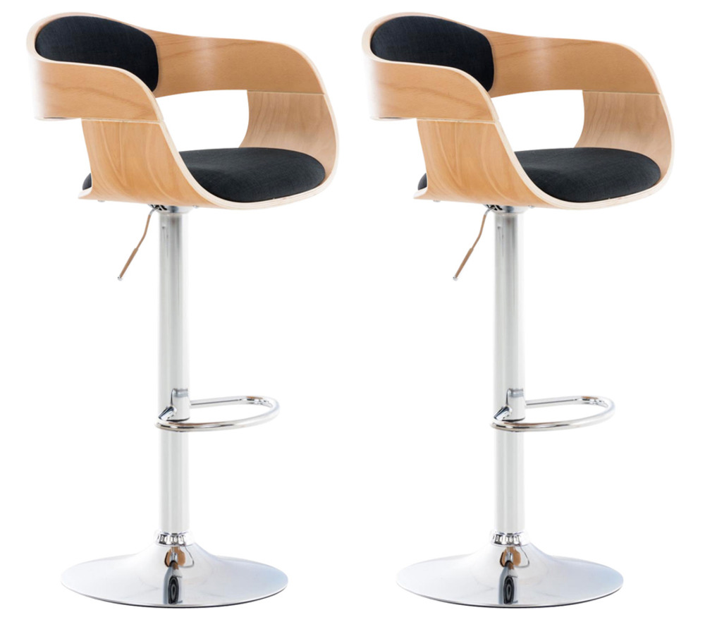 Lot de 2 tabourets de bar kingston c tissu