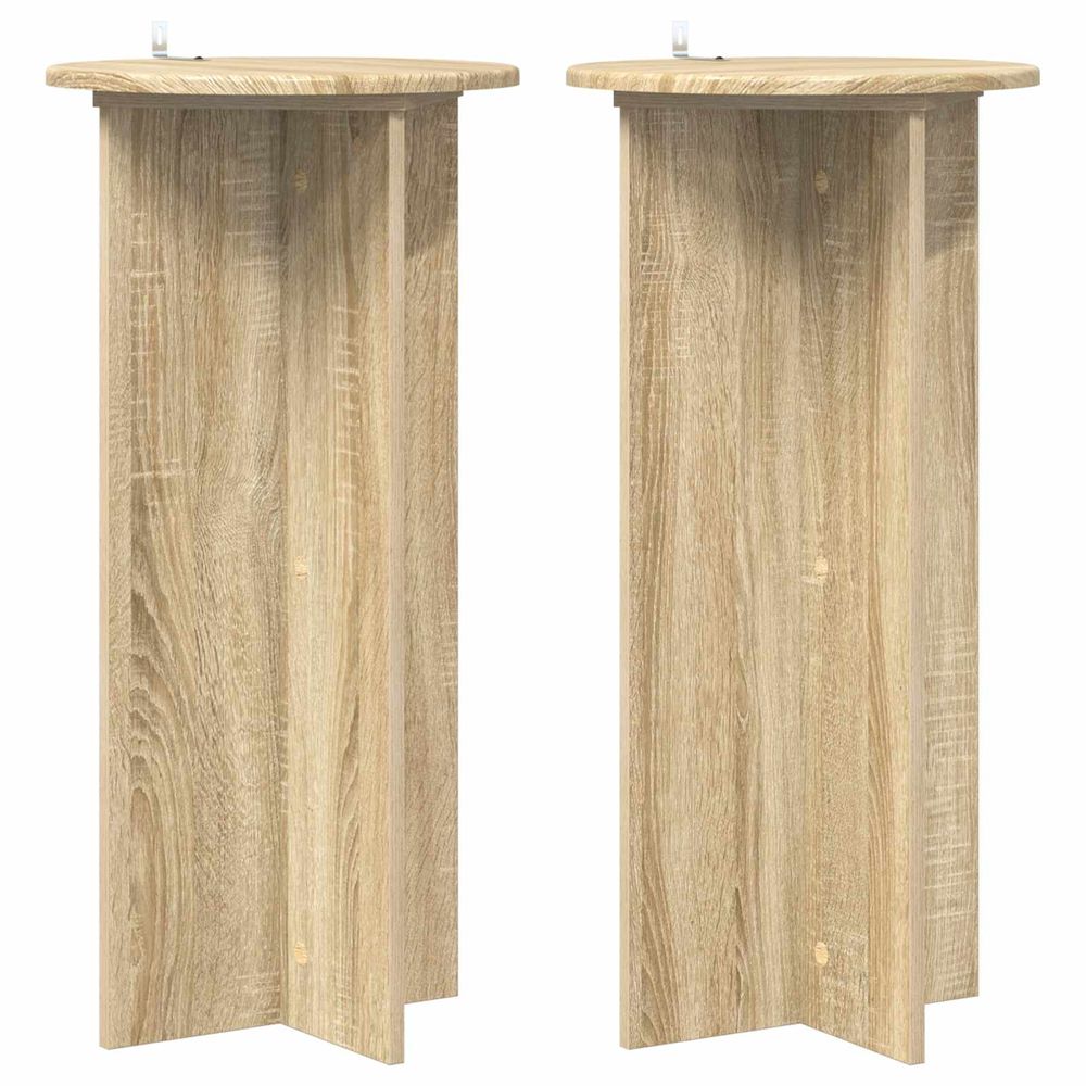 Support de plante 2 pièces chêne sonoma 40 x 40 x 80 cm