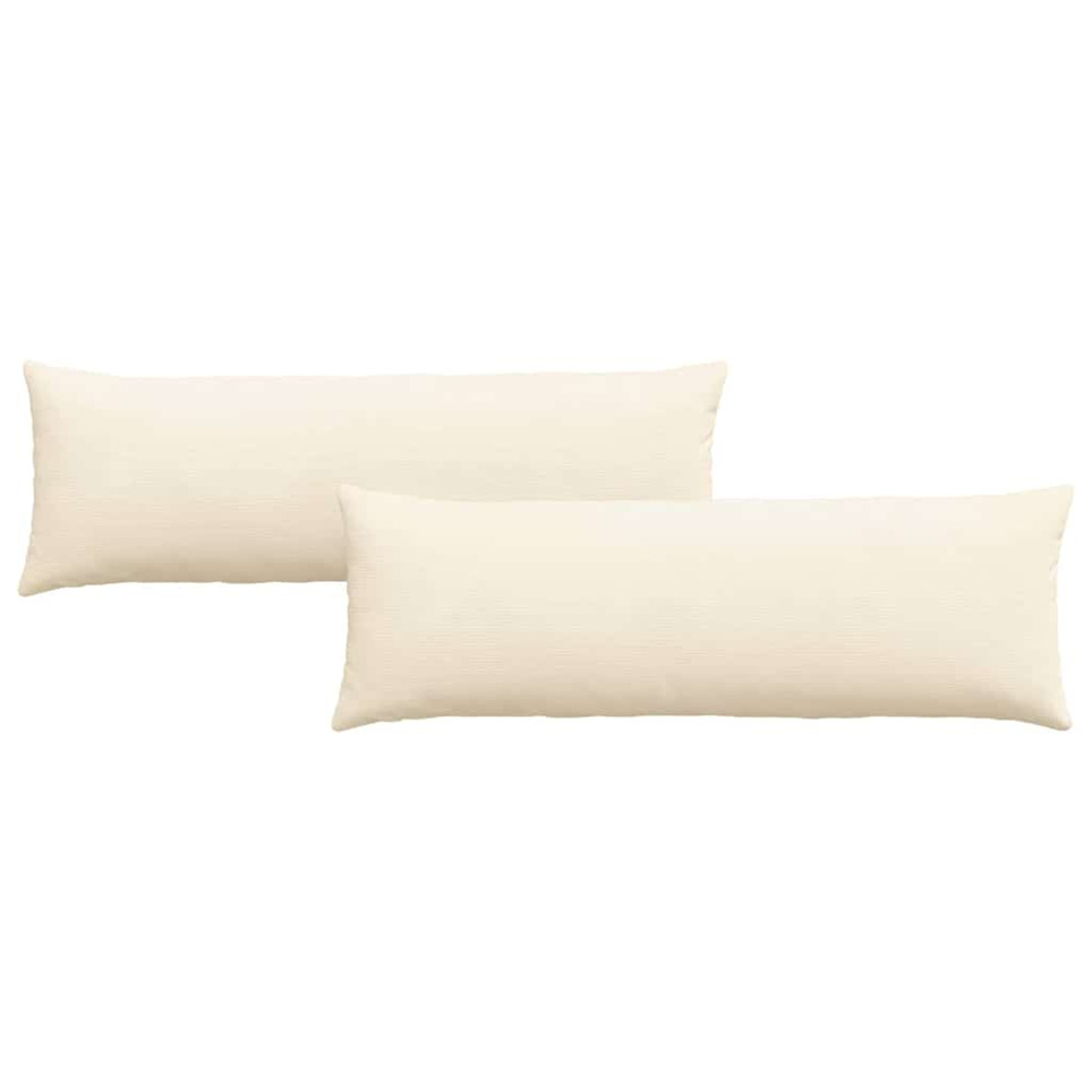 Coussins de canapé 2 pcs crème 120 x 40 cm