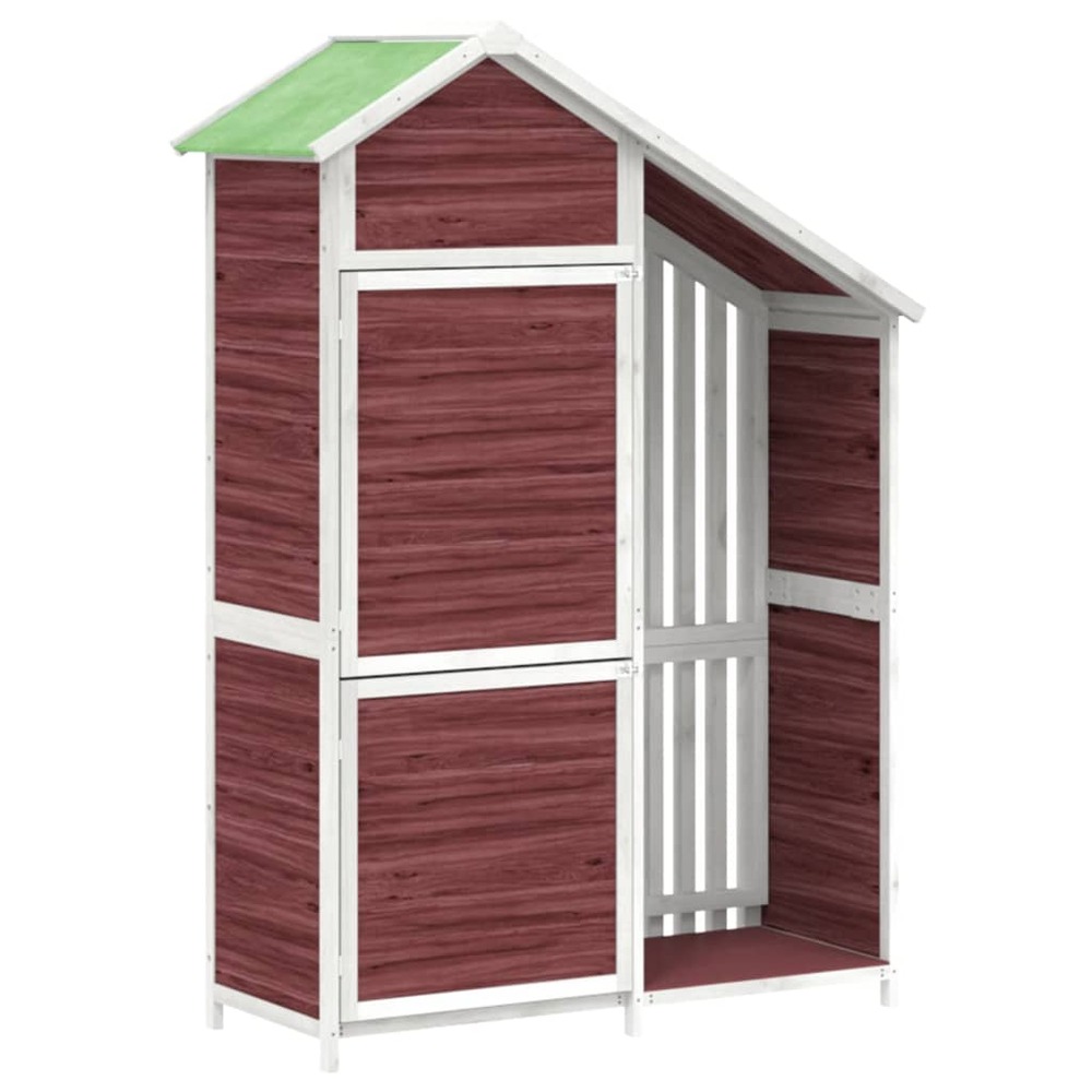 Abri de jardin cabane cabanon maison de stockage remise extérieur hangar outils robuste moka 120 x 53,5 x 170 cm bois massif