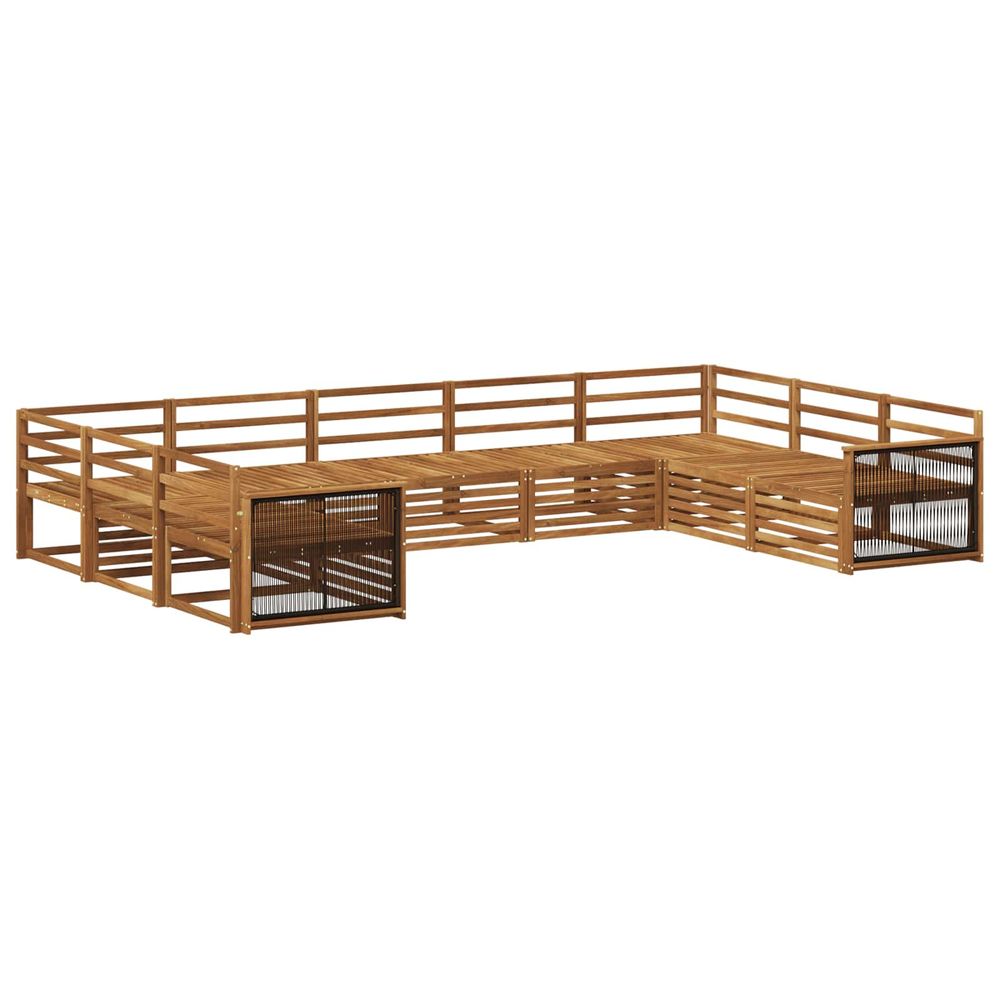 Ensemble de canapés d'extérieur 9 pc naturel
