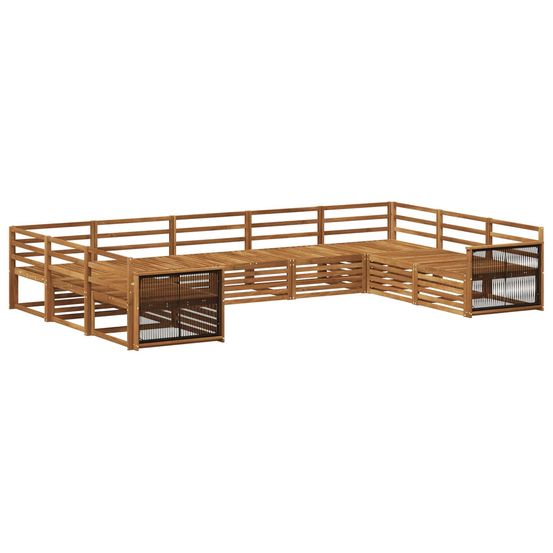 Ensemble de canapés d'extérieur 9 pc naturel