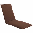 Transat chaise longue bain de soleil lit de jardin terrasse meuble d'extérieur pliable tissu oxford marron